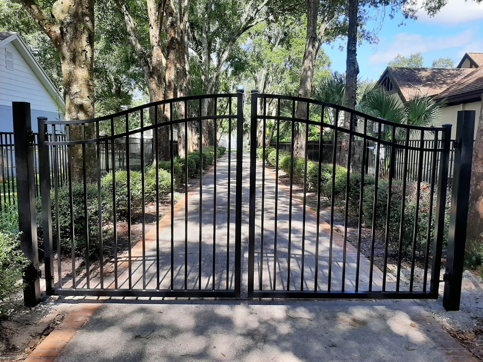 Aluminum Flat Top fence installation in Tampa, FL — Vilo Fence