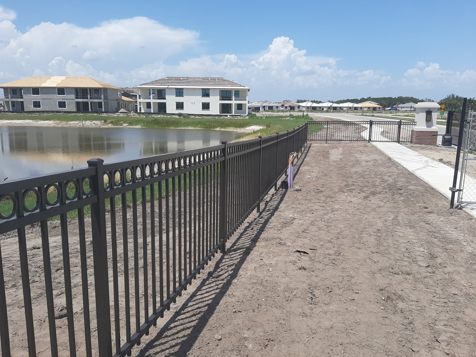 Aluminum Flat Top + Circles fence installation in Tampa, FL — Vilo Fence