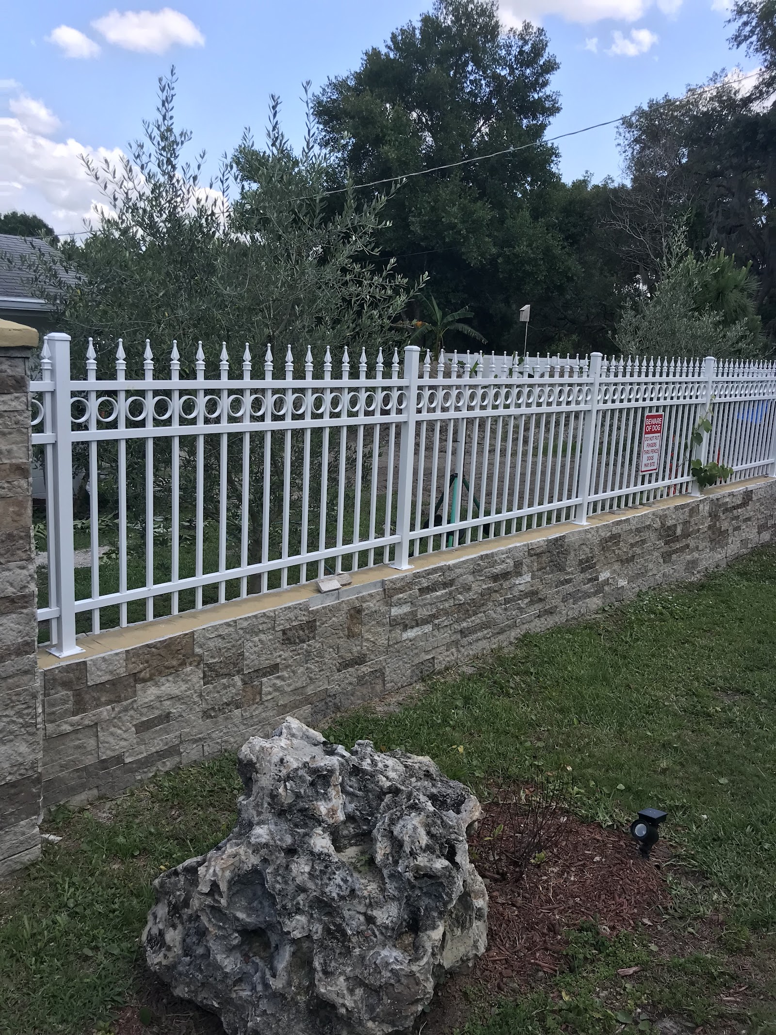 Aluminum Spear Finials + Circles fence installation in Tampa, FL — Vilo Fence