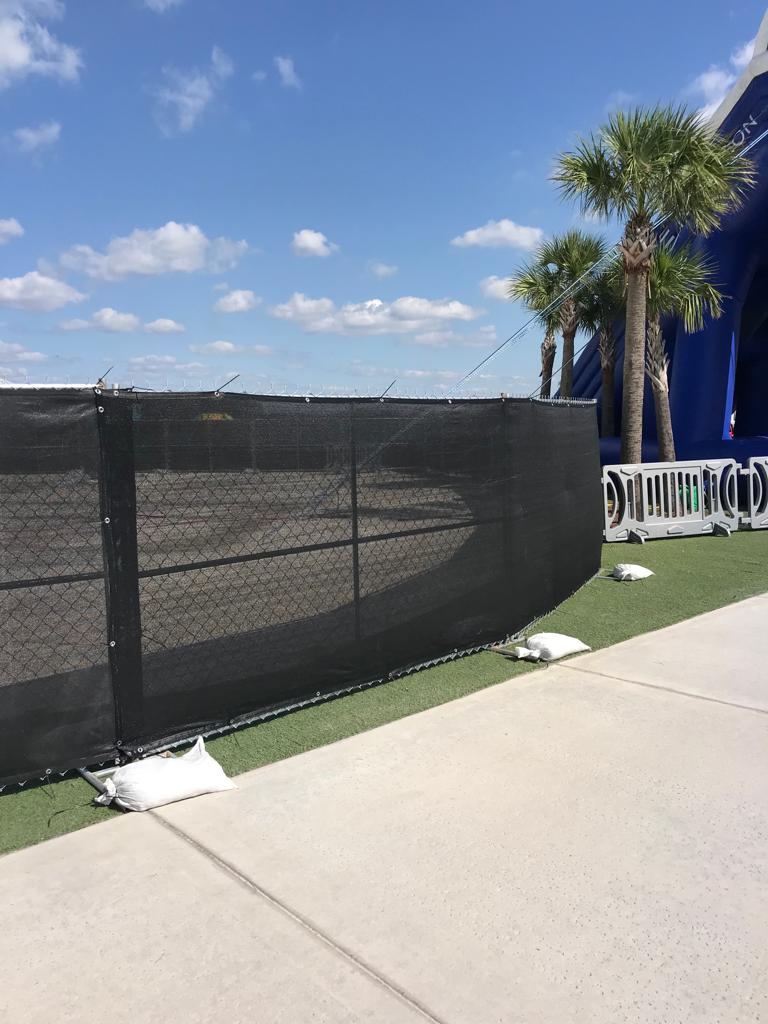 Chain-Link Temporary fence installation in Tampa, FL — Vilo Fence