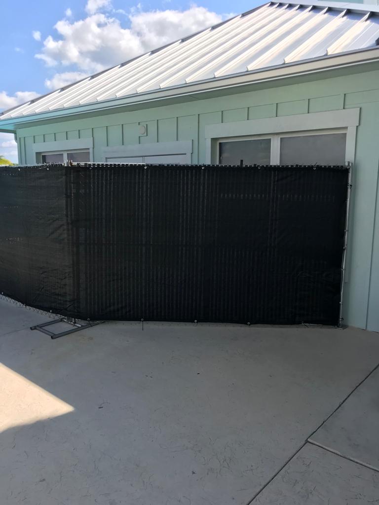 Chain-Link Windscreen fence installation in Tampa, FL — Vilo Fence