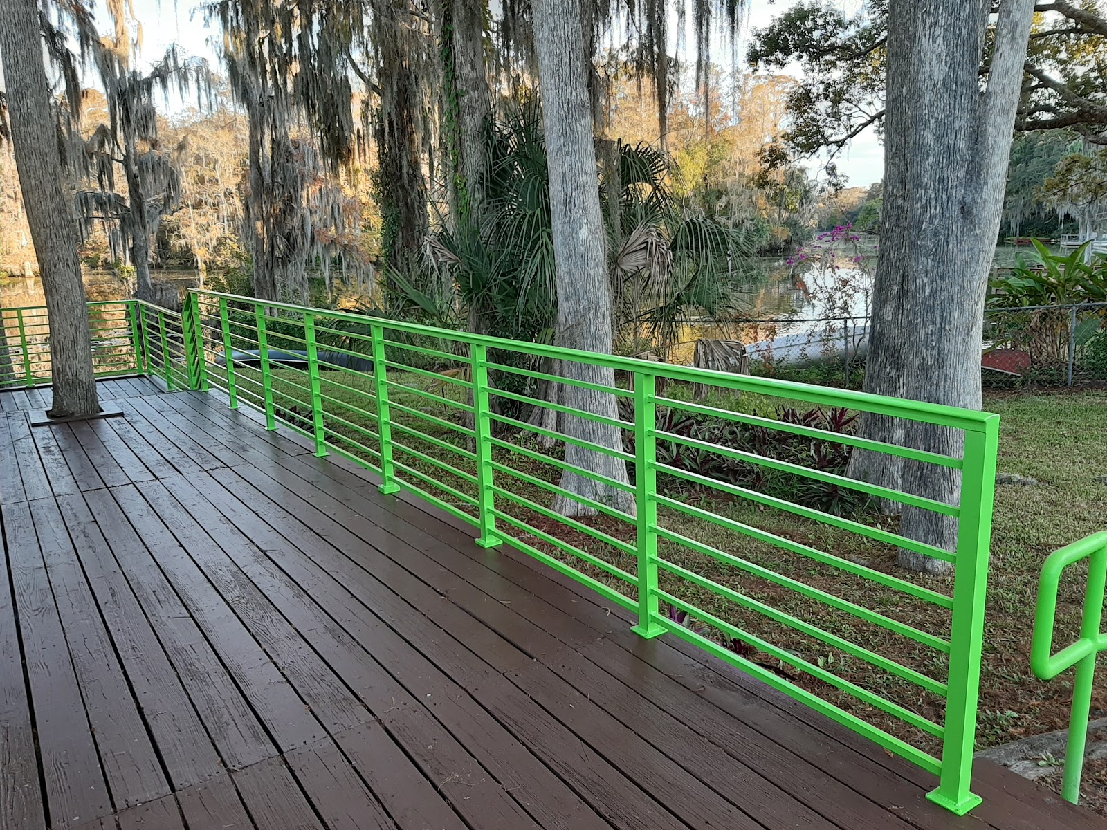 Handrail Horizontal fence installation in Tampa, FL — Vilo Fence