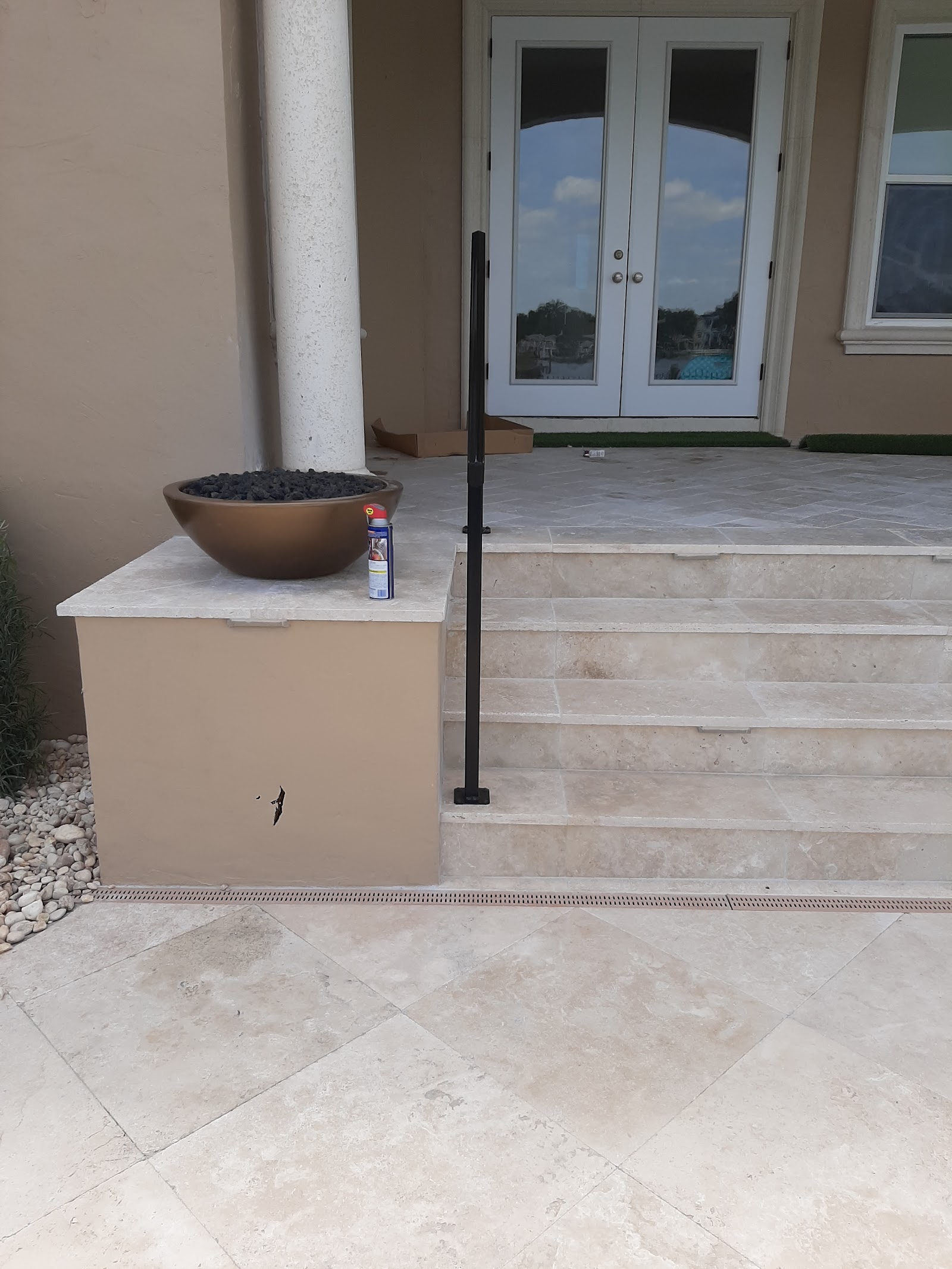 Handrail Steel fence installation in Tampa, FL — Vilo Fence