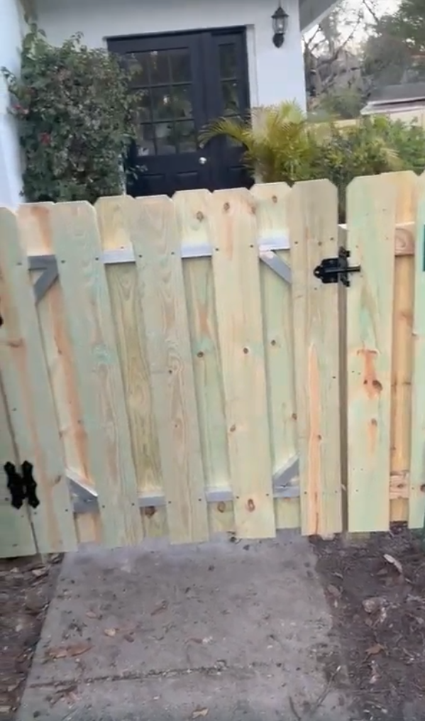 Wood Shadow Box fence installation in Tampa, FL — Vilo Fence